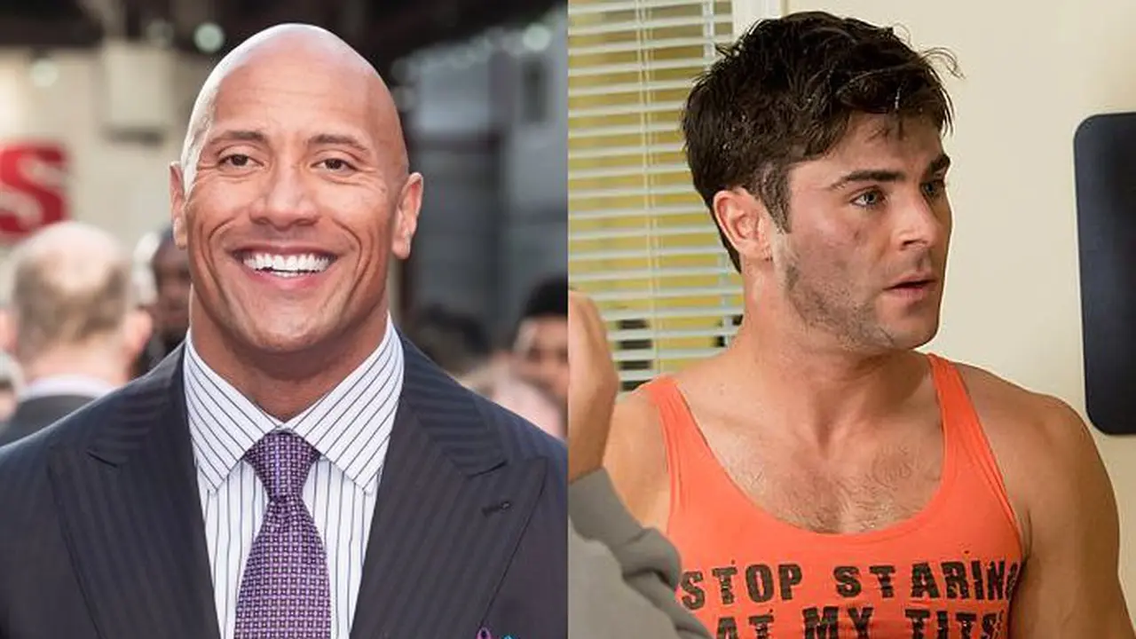 Dwayne Johnson dan Zac Efron