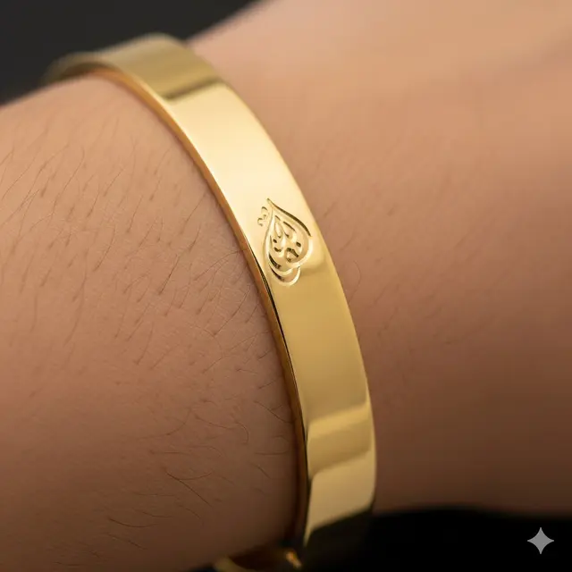 Gelang Bangle Polos Motif Arabic Minimalis