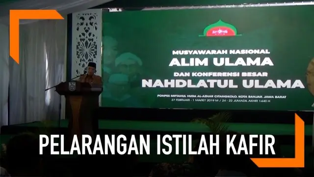 Nahdlatul Ulama menggelar konferensi besar di Banjar, Jawa Barat. Salah satu poinnya adalah mengimbau tidak menyebut kafir bagi warga non-muslim.