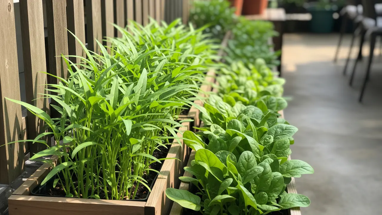 Desain Kebun Sayur Rumahan untuk Kangkung dan Bayam
