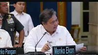 Menteri Koordinator Bidang Perekonomian Airlangga Hartarto dalam Sidang Kabinet Paripurna, di Istana Negara, Senin (15/12/2025). (Dok Kemenko Perekonomian)