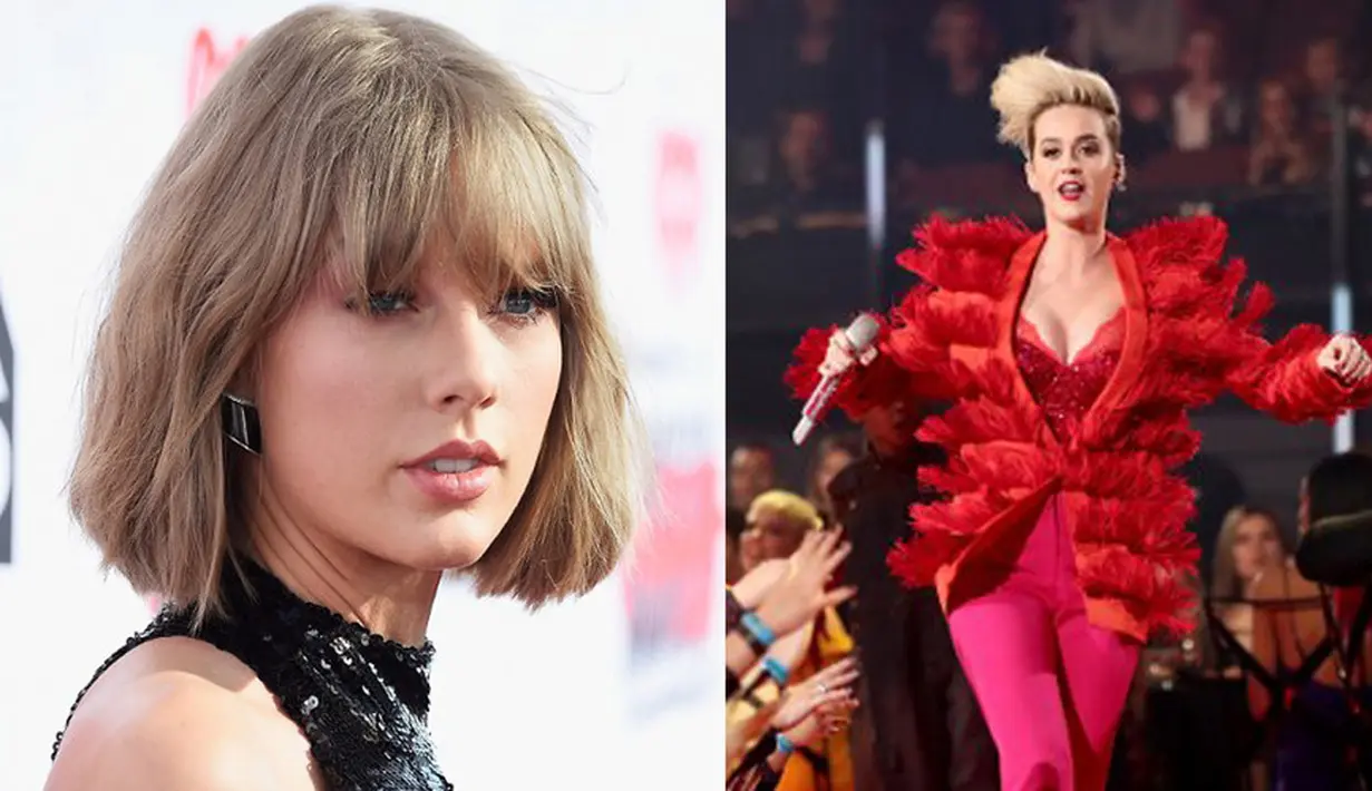 Tiga tahun sudah Taylor Swift merilis lagunya yang berjudul “Bad Blood”, dan Katy Perry masih terus mendapat banyak pertanyaan hingga kini soal lagu tersebut dan permusuhan mereka sampai saat ini. (AFP/Bintang.com)