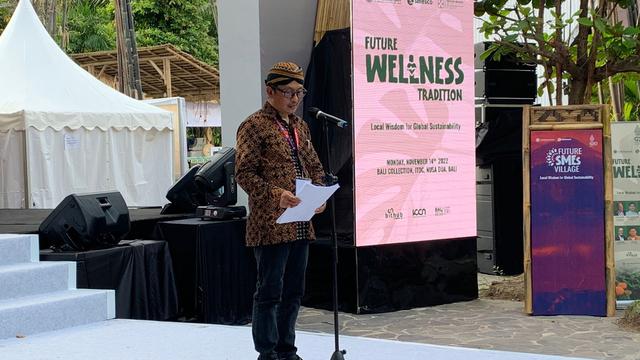 Acara "Future Wellness" di acara SMEs Future Village, sebagai salah satu side event G20 di Bali Collection, Senin (14/11/2022). (Liputan6/Benedikta Miranti)