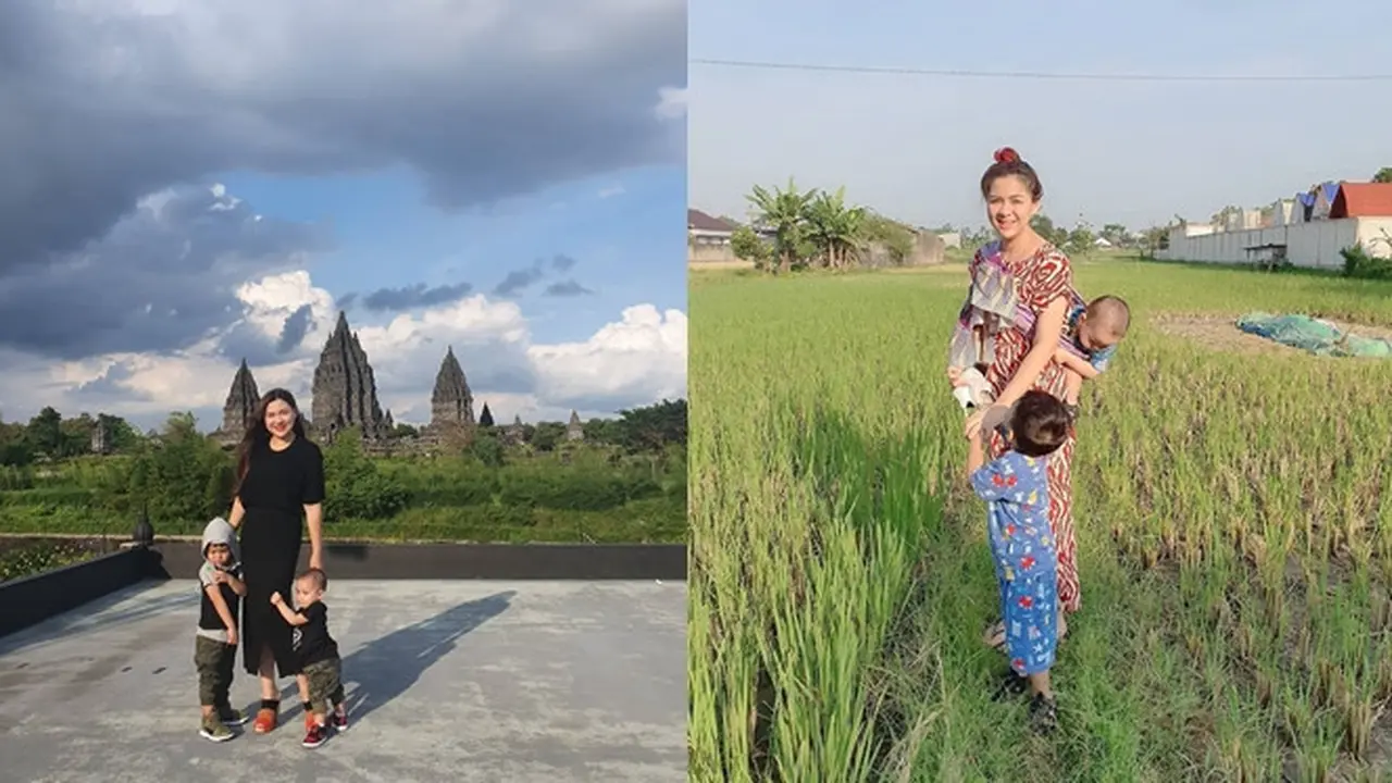 Momen Vicky Shu Liburan di Candi Prambanan dan Borobudur