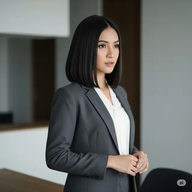 Model Rambut Wanita Dewasa agar Tampil Stylish di Kantor. Foto: Gemini