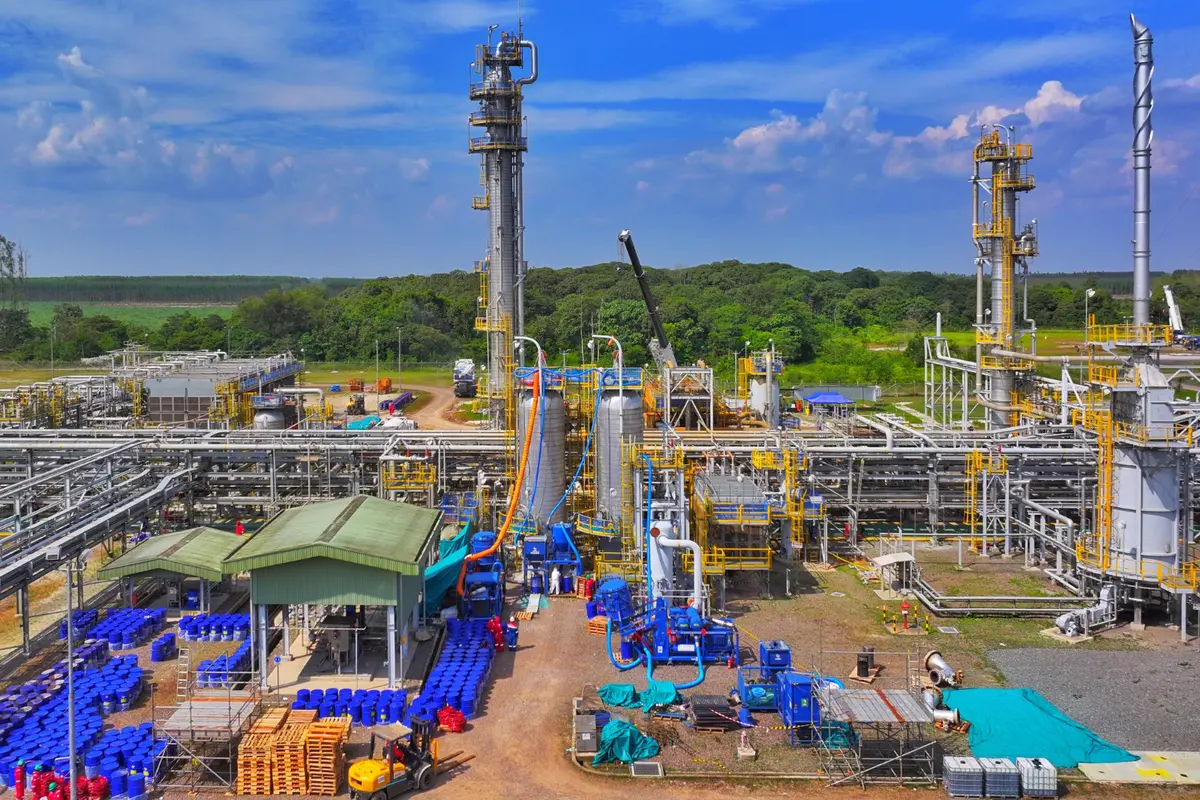 Fasilitas Produksi PHE Jambi Merang Sungai Kenawang Central Gas Plant. Dok PHE Jambi Merang
