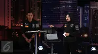 Cawagub DKI Jakarta nomor urut 1, Sylviana Murni memaparkan visi dan misi saat debat Perdana. (Liputan6.com/Faizal Fanani)