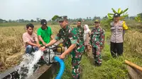 Satgas Pangan TNI mengecek program pompanisasi di Jawa Tengah. (Foto: Istimewa)
