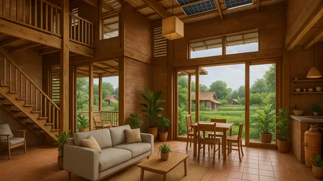 Desain Dalam Rumah Minimalis 2 Lantai Sederhana di Kampung/Ilustrasi AI
