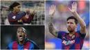 Barcelona tercatat memiliki penyerang-penyerang hebat di lapangan hijau. Diantaranya adalah Lionel Messi, pemain asal Argentina ini banyak memberikan beragam trofi juara untuk Barcelona. Berikut Lionel Messi dan 5 penyerang legendaris Barcelona. (kolase foto AFP)