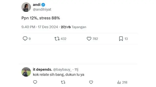6 Curhatan Netizen Soal Kenaikan PPN 12 Persen Mulai 2025, Relate Banget
