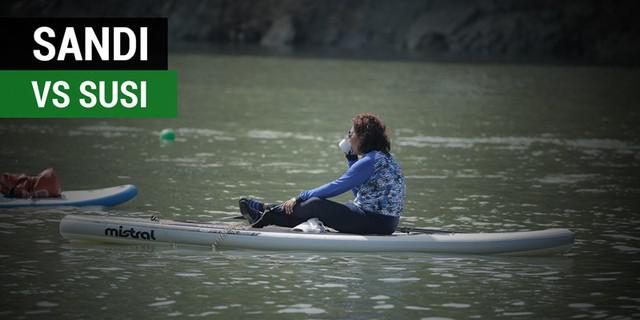VIDEO: Sandiaga Uno Vs Susi Pudjiastuti, Adu Cepat di Danau Sunter