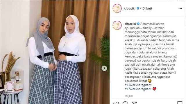 Citra Kirana - Erica Putri (Foto: Instagram/@citraciki)