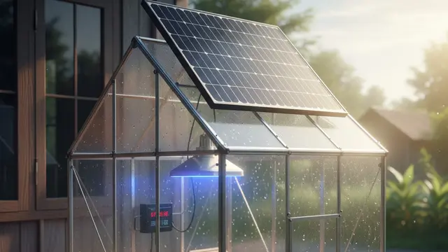 Desain Kandang Ayam dengan Atap Solar Panel Mini. AI
