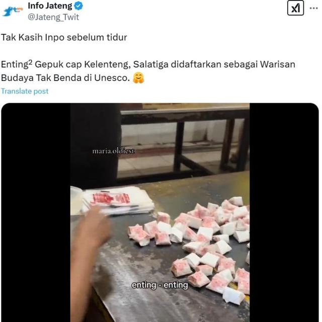 Mengenal Enting-Enting Gepuk Cap Klenteng Salariga yang Didaftarkan Sebagai Warisan Budaya Dunia UNESCO