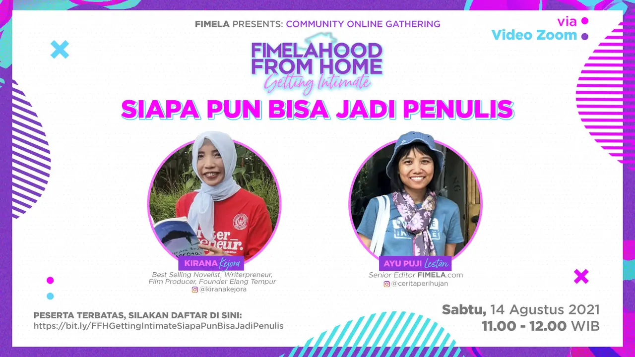 Belajar Jadi Penulis Bersama Kirana Kejora di FFH Getting Intimate, Daftar Langsung di Sini