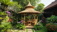 9 Ide Gazebo Mini dari Bambu untuk Tengah Kebun Belakang Rumah, Aman dan Teduh