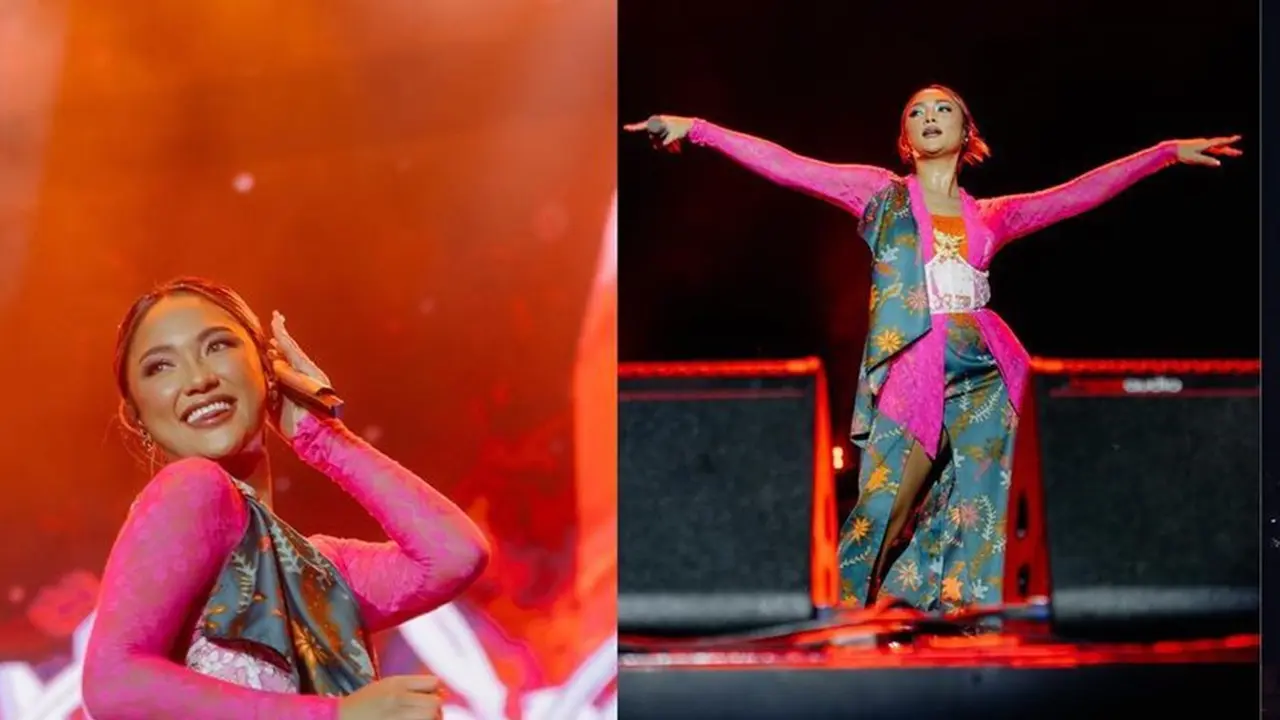 Potret Marion Jola Manggung Pakai Kebaya, Bawakan Dangdut Koplo
