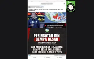 Hoaks Seputar Gempa Beredar di Medsos, dari Prediksi hingga Video Peristiwa