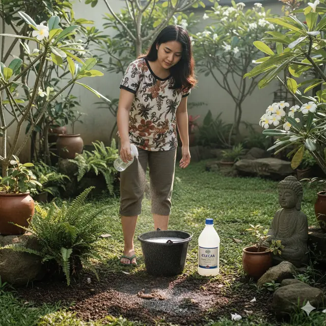 Cara Menghilangkan Bau Kotoran Kucing di Taman (Foto: Gemini AI)