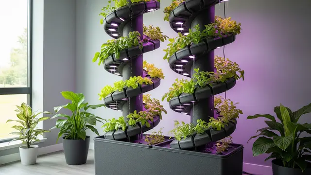 Desain Kebun Hidroponik Vertikal Indoor/Gemini AI