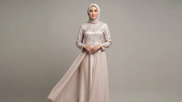 Gamis Sutra Kombinasi Chiffon