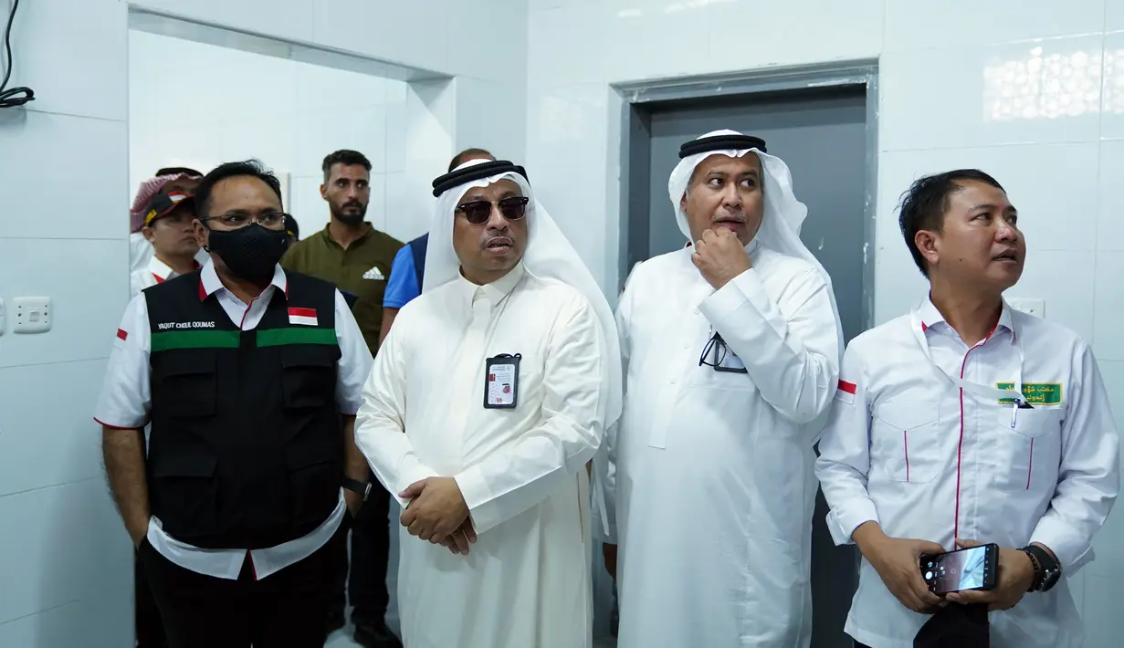 Menag mengatakan, penambahan fasilitas toilet sangat penting. Sebab, jemaah haji Indonesia kebanyakan adalah perempuan. (FOTO: MCH PPIH ARAB SAUDI 2023)