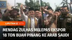 Menteri Perdagangan, Zulkifli Hasan, Senin (30/10) siang melepas ekspor buah pinang ke Arab Saudi. Ekspor buah pinang tersebut merupakan hasil panen dari Jemaah Tani atau Jatam Muhammadiyah Lampung.