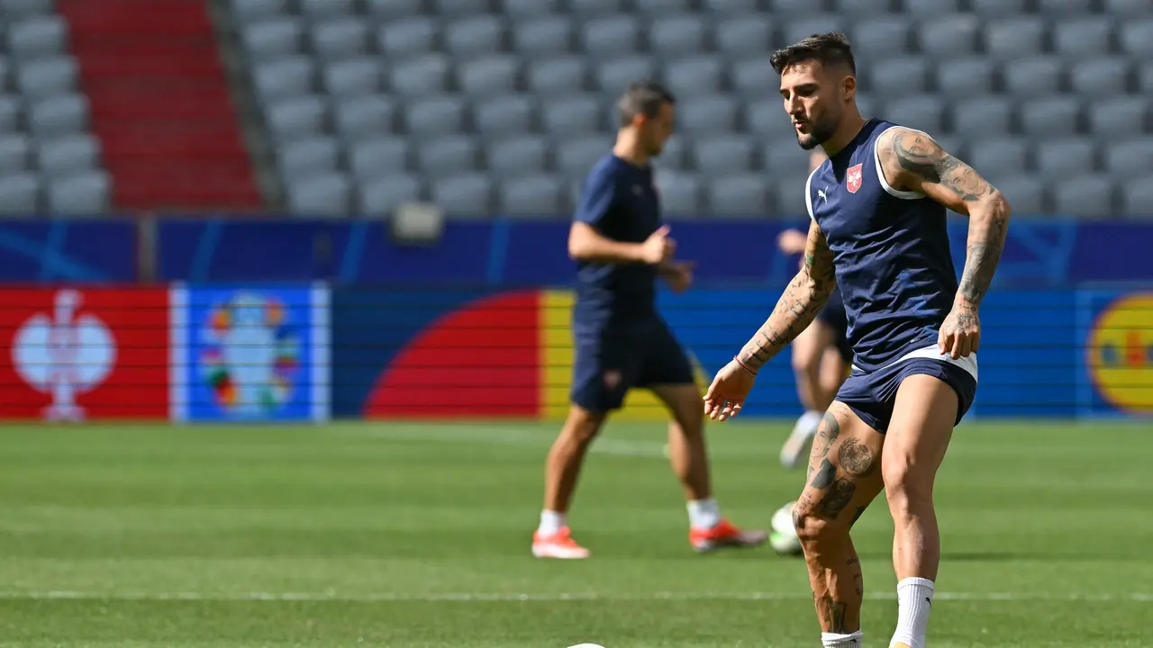 Latihan Serbia Jelang VS Slovenia di EURO