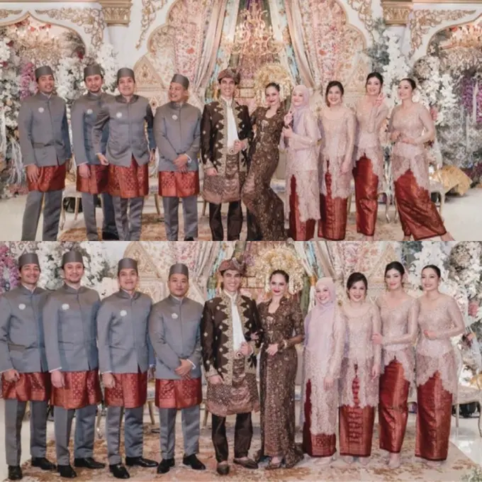 Penampilan Desta dan Natasha Rizky di pernikahan Enzy