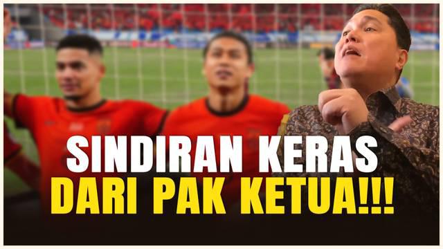 Komentar Ketum PSSI Erick Thohir jelang Timnas Indonesia menghadapi China. Erick Thohir juga mulai menebar psywar. Sebut Timnas negara lain termasuk China harus malu karena memakai pemain naturalisasi yang tidak memiliki darah negaranya.