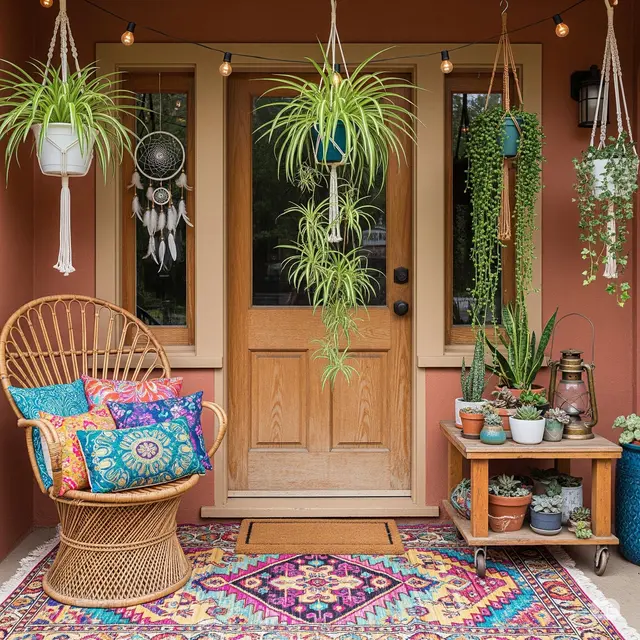 Model Depan Rumah Sederhana dengan Konsep Bohemian Outdoor
