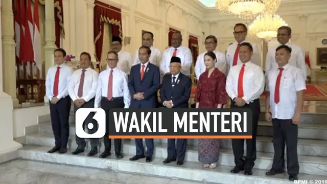 Presiden Joko Widodo memperkenalkan 12 nama wakil menteri yang akan membantu menteri Kabinet Indonesia Maju Presiden Jokowi-Ma'ruf Amin. Mereka datang dari berbagai macam latar belakang dengan harapan dapat membantu kerja para menteri yang telah lebi...