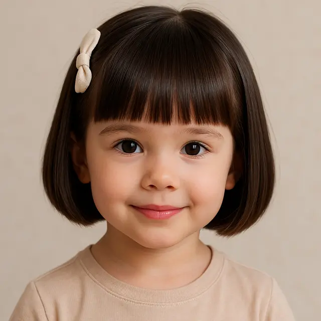 Model Rambut Bob A-Line Anak Perempuan