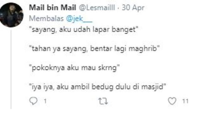 cuitan kocak batalin puasa