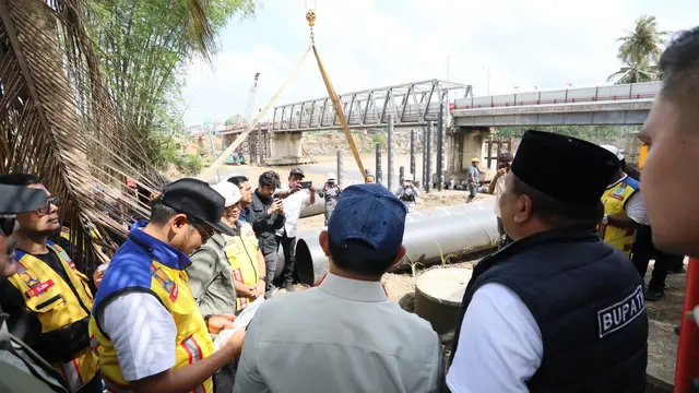 Mendagri Tito Karnavian Tinjau Proyek Jembatan Krueng Tingkeum, Progres 18 Persen dan Selesai Juli 2026