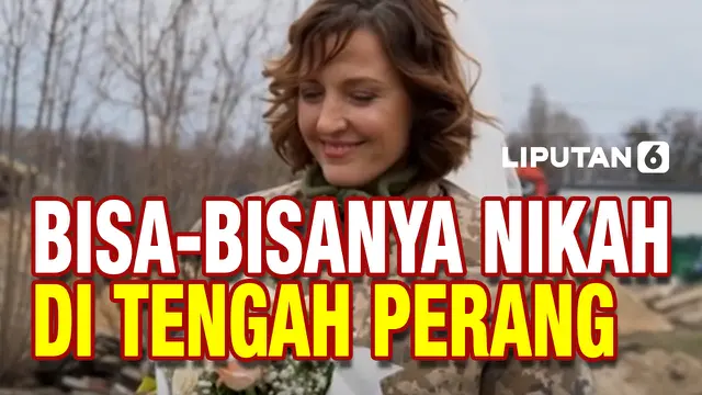 VIDEO: Dua Sejoli Ukraina Menikah di Tengah Ancaman Perang