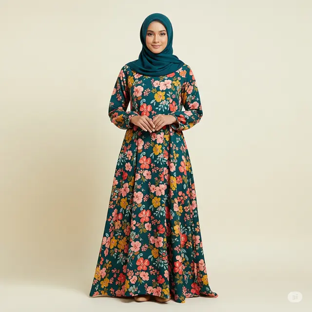 9 Model Baju Gamis Motif Bunga Terbaru yang Wajib Kamu Coba di Tahun 2025