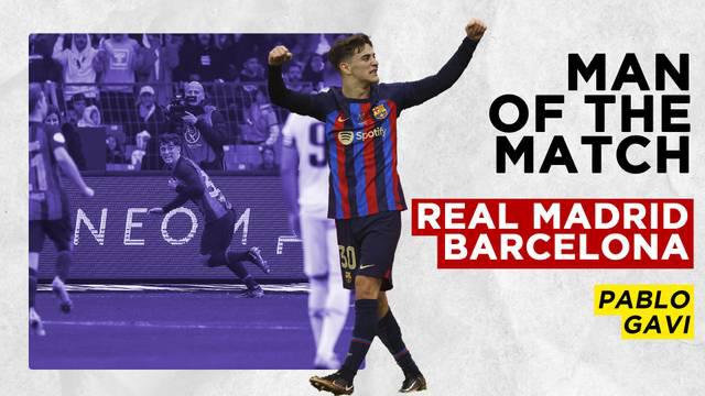 Berita motion grafis catatan gemilang wonderkid Pablo Gavi, yang keluar sebagai man of the match di final Super Copa de Espana. Saat Barcelona berhasil menumbangkan Real Madrid, Senin (16/1/2023).