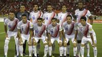 Timnas Kosta Rika jelang kualifikasi Piala Dunia 2018. (AFP/Alva Viarruel)