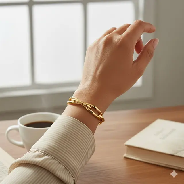 Gelang Twisted Emas: Desain Spiral yang Unik