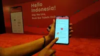 Platform pemesanan bus antar kota & shuttle bus online terbesar di dunia, Redbus resmi meluncur di Indonesia. (Arief/Liputan6.com)