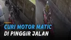 Terekam CCTV dua orang maling mencuri motor matic di pinggir jalan. kejadian itu terjadi di daerah Telukjambe, belakang kampus UBP.