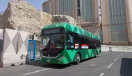 450 Bus Sholawat siap melayani mobilitas jemaah haji Indonesia selama di Makkah, Arab Saudi selama 24 jam nonstop. (MCH PPIH Arab Saudi 2023)