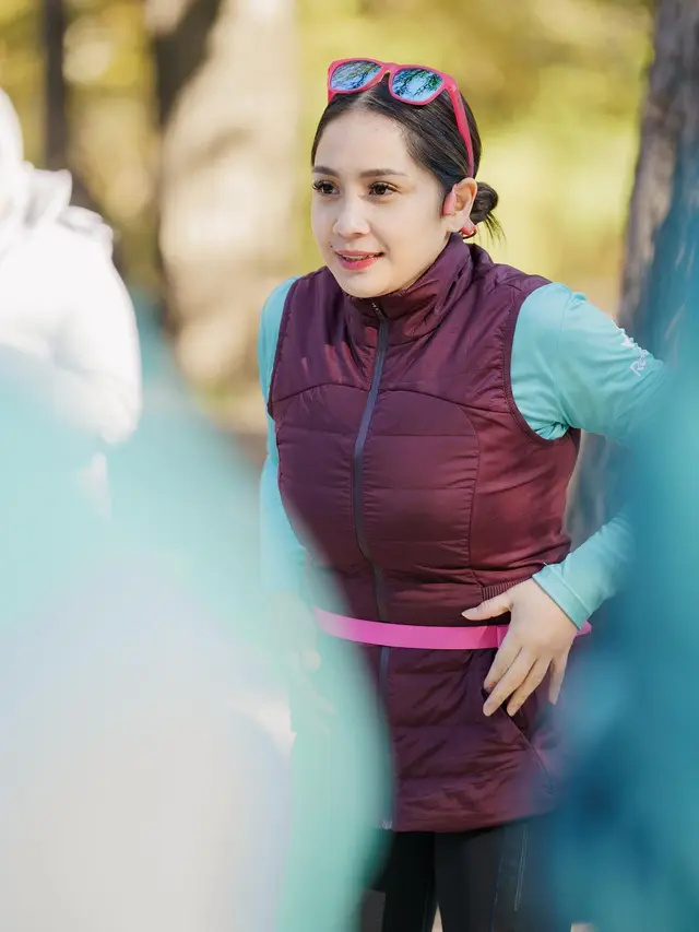 6 potret Nagita Slavina Lari Pagi di New York, Persiapan Buat Marathon