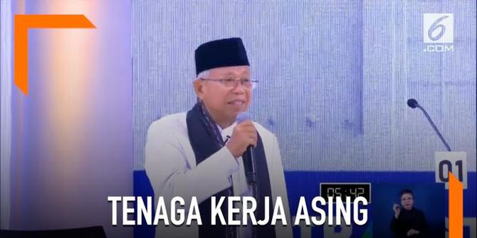 VIDEO: Ma'ruf Amin Klaim Tenaga Asing Indonesia Terendah di Dunia