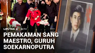 TPU Karet Bivak, Jakarta, jadi tempat peristirahatan terakhir sang maestro Guruh Soekarnoputra. Prosesi pemakaman penuh khidmat, meski raga telah tiada karya Guruh akan selalu menggema.