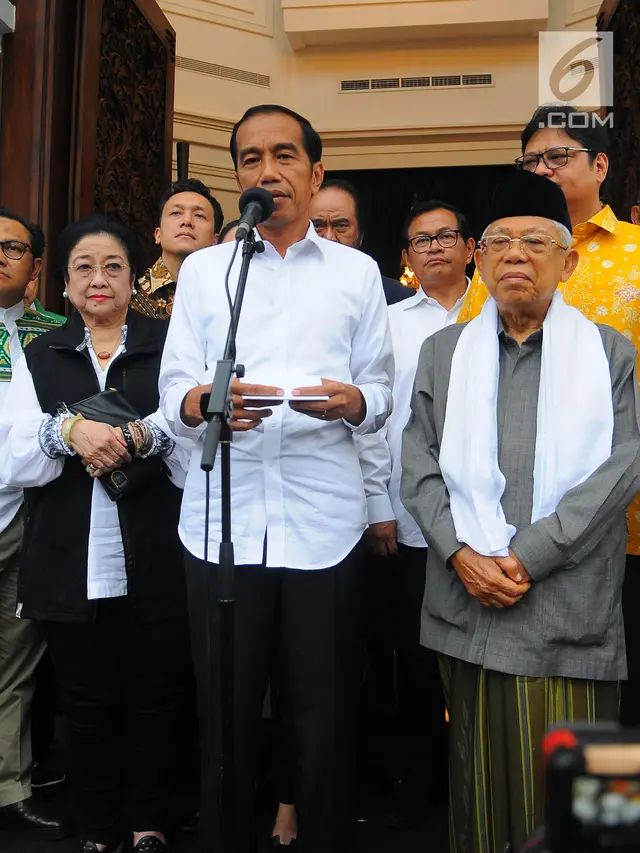 Didampingi Ketum Parpol, Jokowi Jelaskan Hasil 12 Lembaga Survei