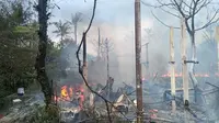 Kebakaran peternakan ayam di Cipayung, Jakarta Timur (Liputan6.com/nanda Perdana Putra)
