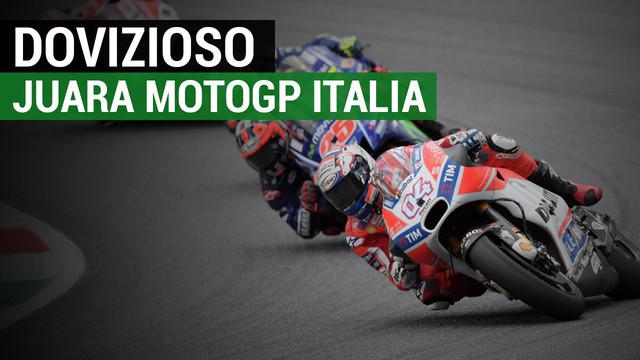 Pebalap Ducati, Andrea Dovizioso menjuarai MotoGP Italia di Sirkuit Mugello, Minggu (4/6/2017)
